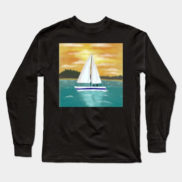 Sailing 2 Long Sleeve T-Shirt by gldomenech